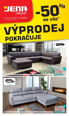akční leták Jena nábytek 19.7.2017-8.8.2017
