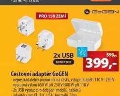 Cestovní adapter GoGEN
