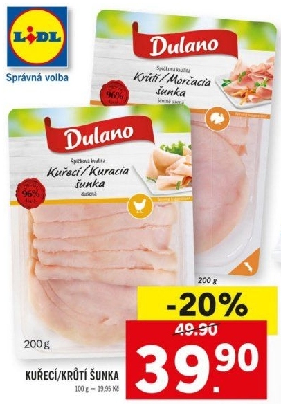 Šunka kuřecí Dulano