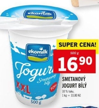 Jogurt bílý smetanový Ekomilk
