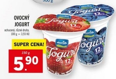 Jogurt ochucený Ekomilk