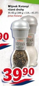 Mlýnek s kořením Kotányi