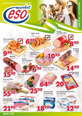 akční leták ESO MARKET 2.8.2017-13.8.2017