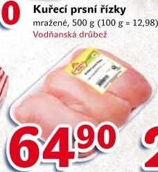 Řízky kuřecí prsní mražené Vodňanské kuře