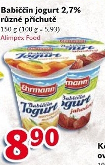 Jogurt babiččin Ehrmann