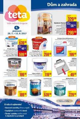 akční leták Teta drogerie 28.7.2017-12.8.2017