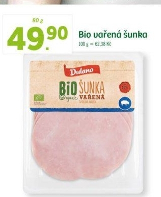 Šunka vařená bio Dulano