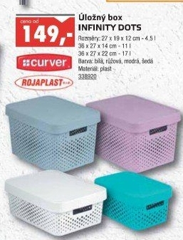 Úložný box s víkem Infinity Dots Curver