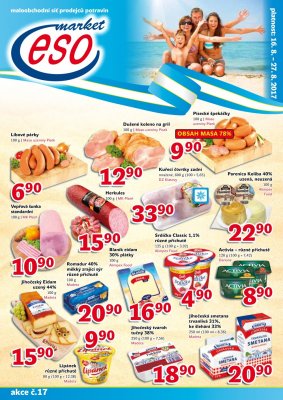 akční leták ESO MARKET 16.8.2017-27.8.2017