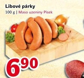 Párky libové Maso uzeniny Písek