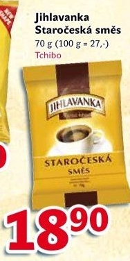 Mletá káva Staročeská směs Jihlavanka