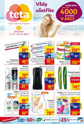 akční leták Teta drogerie 17.8.2017-26.8.2017