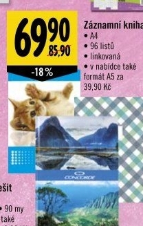 Poznámkový blok A4