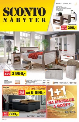 akční leták Sconto nábytek 23.8.2017-5.9.2017