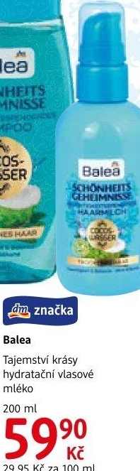 Mléko na vlasy Balea - dm drogerie akcniletaky.com