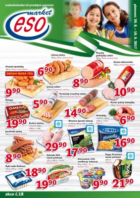 akční leták ESO MARKET 30.8.2017-10.9.2017