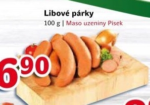 Párky libové Maso uzeniny Písek