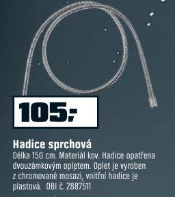 Sanotechnik Sprchová hadice 150 cm kov