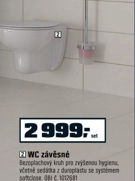 AquaSu Nástěnné WC hluboký splachování bez oplachovacího kruhu s vodorovný vývod