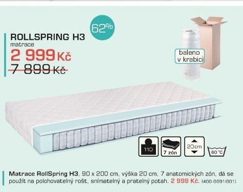Matrace RollSpring H3