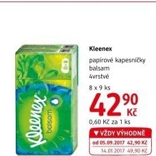 Papírové kapesníčky Balsam Kleenex