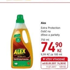 Čistič na dřevo a parkety Protection Alex