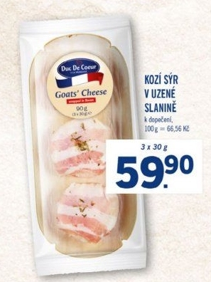 Sýr kozí ve slanině Duc De Coeur