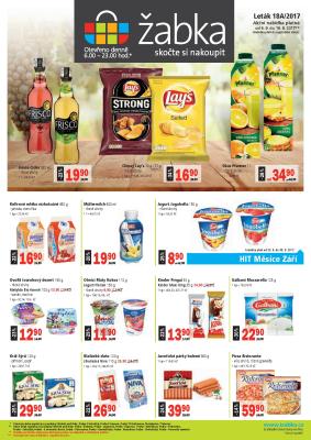 akční leták Žabka 6.9.2017-19.9.2017