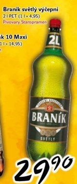 Pivo světlé výčepní 10° Braník