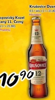 Pivo světlý ležák 12° Krušovice