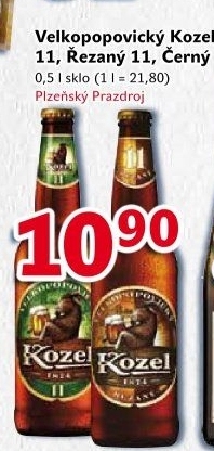 Pivo ležák 11° Řezaný Velkopopovický Kozel