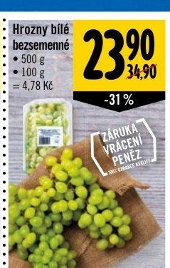 Hrozny bílé bezsemenné