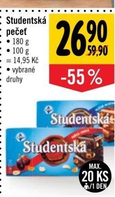 Čokoláda Studentská pečeť Orion