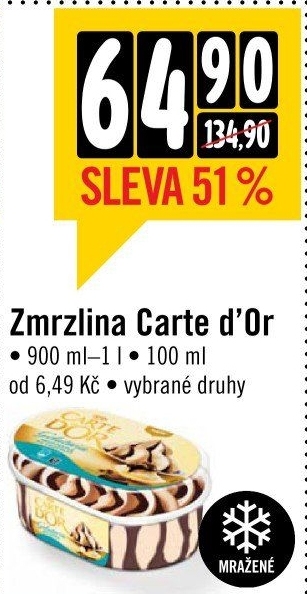 Zmrzlina ve vaničce Carte D'or Algida