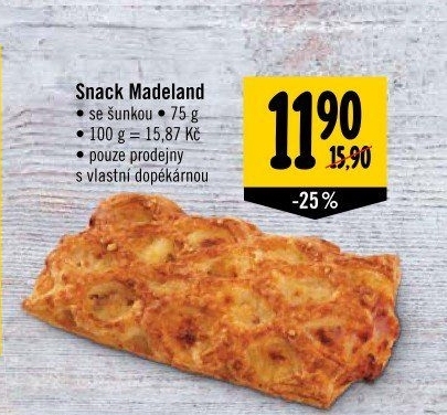Snack Madeland se šunkou Madeta