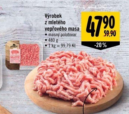 Maso mleté vepřové Albert