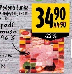 Šunka pečená nejvyšší jakosti LE&amp