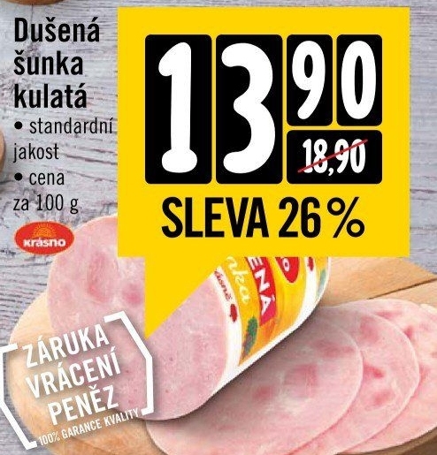 Šunka dušená kulatá Krásno