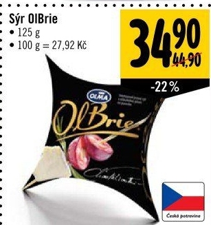 Měkký zrající sýr s plísní OlBrie Olma