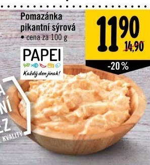 Pikantní sýrová pomazánka Lahůdky Papei!