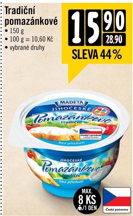 Tradiční pomazánkové Jihočeské Madeta