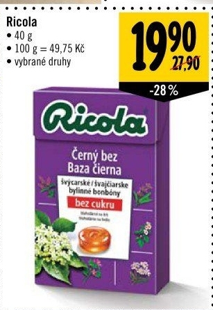 Bylinné bonbony Ricola