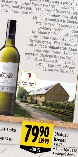 Vína Chateau Bzenec