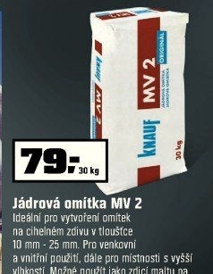Knauf Jádrová omítka MV2 30 kg