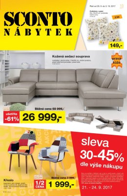 akční leták Sconto nábytek 20.9.2017-3.10.2017