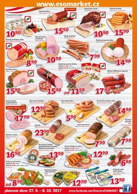 akční leták ESO MARKET 27.9.2017-8.10.2017