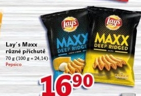 Chipsy vroubkované Maxx Lay's