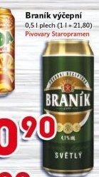 Pivo světlé výčepní 10° Braník