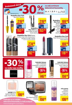 akční leták Teta drogerie 28.9.2017-7.10.2017