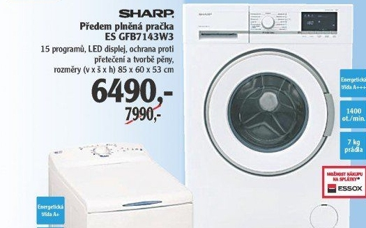 Pračka ES GFB7143W3 Sharp